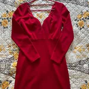 Red cocktail dress